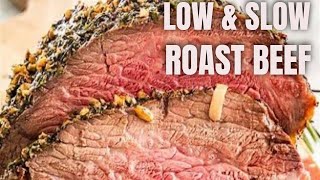 WEBER GENESIS LOW amp SLOW ROAST BEEF RECIPE [upl. by Annaynek]