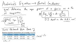 Antoines Equation Intro and Example [upl. by Constantine]