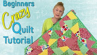 Beginners Crazy Quilt Tutorial  The Sewing Room Channel [upl. by Naloc]