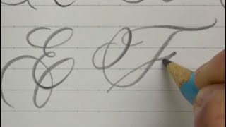 How to write Copperplate Calligraphy Alphabet with a pencil  Handwriting [upl. by Inacana]