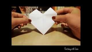 Origami Cuore con un foglio di carta Tutorial facilissimo ♥ DIY Paper Heart [upl. by Desmond]