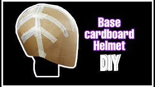 DIY How to Make a quotCARTON BASE HELMETquot  FREE Templates [upl. by Yatnuhs]