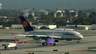 LAX Los Angeles Airport Live with ATC [upl. by Neleb]