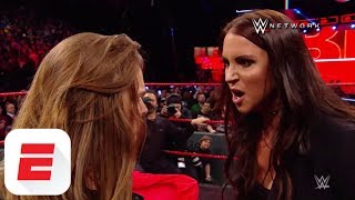 Ronda Rousey gets confrontational with Triple H and Stephanie McMahon at Elimination Chamber  ESPN [upl. by Ida862]