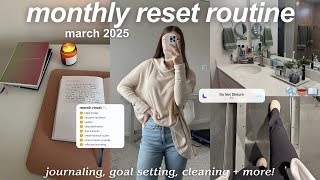 MARCH MONTHLY RESET  goal setting wellness motivation reflection journaling  deep clean [upl. by Annabelle345]