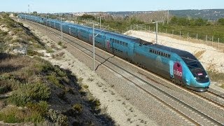 highspeed train TGV on the LGV Med [upl. by Stiles760]