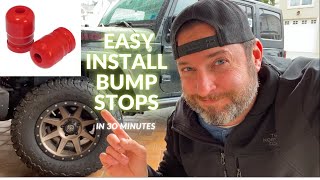 JEEP BUMP STOP INSTALL  Fast and Easy [upl. by Chapen]