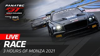 LIVE FROM MONZA  MAIN RACE  FANATEC GT WORLD CHALLENGE 2021  ENGLISH [upl. by Hseyaj53]