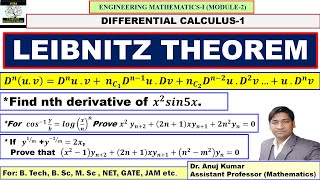 Leibnitz Theorem  Leibnitz Theorem Engineering Mathematics  Leibnitz Theorem BSc 1st Year [upl. by Airet]