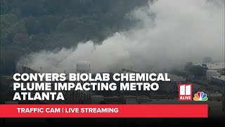 Traffic Cameras  Conyers BioLab chemical plume impacting metro Atlanta [upl. by Akir]