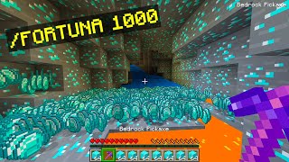 WYKOPAŁEM DIAXOWĄ JASKINIĘ BEDROKOWYM KILOFEM Z FORTUNKĄ 1000 Zagrajmy W Minecraft [upl. by Neelhtac]