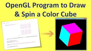 Draw Color Cube amp Spin It using OpenGL Program  Transformation from 2D Program to 3D Program [upl. by Yseulte]