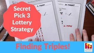 Secret Pick 3 Lottery Strategy  Finding Triples [upl. by Omlesna]