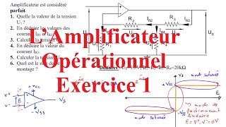 Électronique  Amplificateur opérationnel Exercice 1 AmplificateuropérationnelCE [upl. by Grove515]