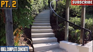 Perfect Curved Concrete Staircase Pour Part 2 [upl. by Bail464]