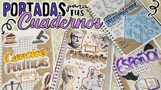 PORTADAS PARA CUADERNOS CREATIVAS y FACILES Regreso a CLASES 🖍 [upl. by Miharba351]