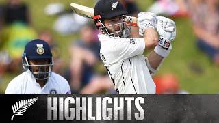 Williamson and Taylor Give NZ Lead  FULL HIGHLIGHTS  BLACKCAPS v India  1st Test  Day 2 2020 [upl. by Kurtis]