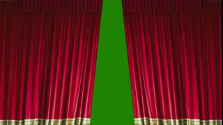 Red Curtains Drawn Closed  green screen bkgnd  AE [upl. by Noslien188]