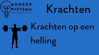 Natuurkunde uitleg Kracht 14 Krachten op een helling [upl. by Goebel]