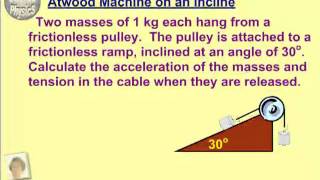 Atwood Machine on an Incline [upl. by Kahle]