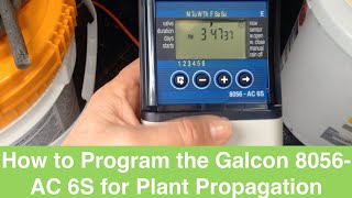 How to Program the Galcon 8056AC 6S for Plant Propagation [upl. by Iniffit]