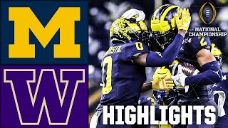 CFP National Championship Michigan Wolverines vs Washington Huskies  Full Game Highlights [upl. by Eberta424]