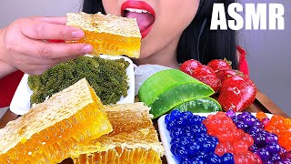 MOST POPULAR FOODS FOR ASMR HONEYCOMB ALOE VERA TANGHULU SEAGRAPES POPPING BOBA ASMR Phan [upl. by Odnama713]