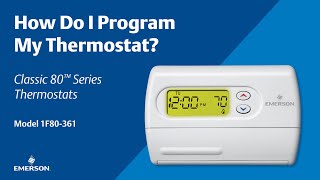 Classic 80 Series  1F80361  How Do I Program My Thermostat [upl. by Garlaand]