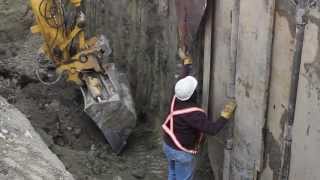 Excavation Shoring Live Demo [upl. by Eentruoc722]