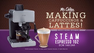 Mr Coffee® Espresso Maker  Making Capuccino amp Latte [upl. by Ide]