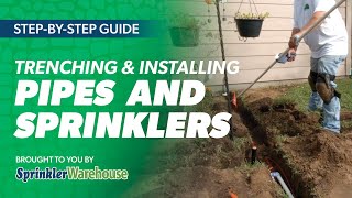 Trenching Pipes amp Sprinklers [upl. by Alliw]