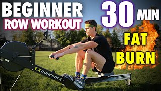 The BEST 30Minute Beginner Rowing Workout FOLLOW ALONG [upl. by Roye]