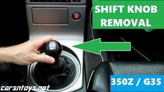 G35  350Z  Shift Knob Removal [upl. by Rimidalg]