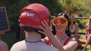 Just Eat couples up with Love Island Blindfold Challenge [upl. by Natehc]