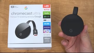 Chromecast Ultra Unboxing and Setup 4K Streaming [upl. by Blondell923]