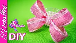 Como hacer lazos Lazo de Cinta en 8  Video 4  SDetalles  DIY [upl. by Arabella]