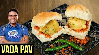 Vada Pav Recipe  How To Make Vada Pav At Home  Batata Vada  Indian Culinary League  Varun [upl. by Fonzie]