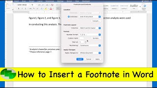 How to Insert a Footnote in Microsoft Word [upl. by Jea]