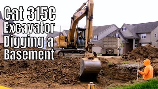 Cat 315C Excavator Digging a Basement [upl. by Armington]