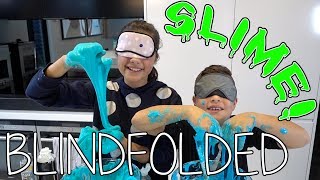 Blindfolded Slime Challenge  Graces Room [upl. by Kanya]