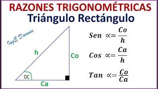 RAZONES TRIGONOMÉTRICAS en triángulos rectángulos  Características y ejemplos [upl. by Airotel]