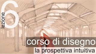 La prospettiva intuitiva Corso di disegno lezione n°6 [upl. by Basham]