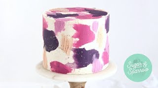 Painted Buttercream Cake Tutorial [upl. by Eekcaj]