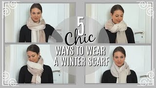 How to Wear a Winter Scarf 5 different ways  Fashion Over 40 [upl. by Shandie]