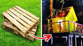 Unglaubliche DIYPorjekte und Ideen mit Holzpaletten  DIY Palettenmöbel [upl. by Eetsim]