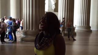 Star Swain sings quotThe National Anthemquot live at the Lincoln Memorial in Washington DC 61616 [upl. by Notaek]