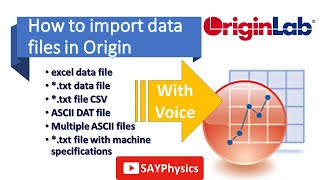 How to import data files in origin  easy guidelines [upl. by Schuh]