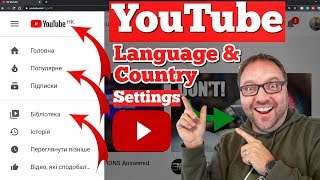 How to Change YouTube Language and Country Settings [upl. by Dot]