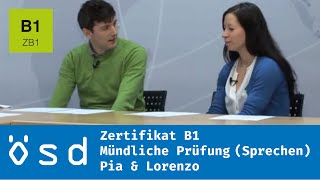 ÖSD Zertifikat B1 – Mündliche Prüfung Sprechen [upl. by Whit]