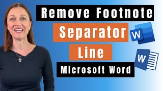 HOW TO Remove Footnote Line in Word [upl. by Gail]